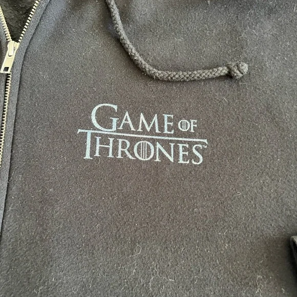 rare HBO Store Shop Game of Thrones Black Hoodie jacket sweatshirt - Picture 2 of 10